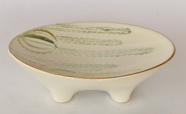 Large Oval Serving Platter On Feet